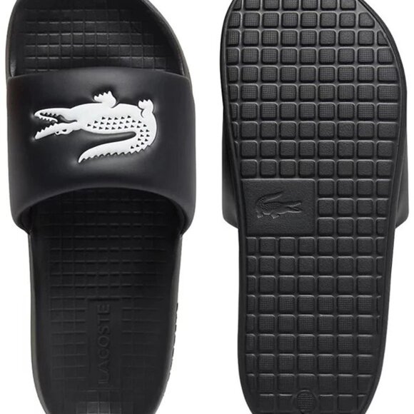 New Lacoste Men's Logo Serve Slides 1.0 Size 11 - Picture 3 of 5